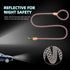 Mile High Life Chew Proof Dog Leash - Red Reflective Rope Leash with Leather Tip, 60 Inch for Strong Dogs