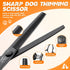 JASON Dog Grooming Scissors Set, Professional 6 in 1 Kit - 6.5" Thinning, 7" Straight, Curved Shears