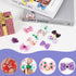 Chenkou Craft 100pcs Random Puppy Yorkie Dog Hair Bow with Rubber Band, Rhinestone Pet Grooming Accessories, Mix Colors
