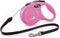 FLEXI New Classic Retractable Dog Leash (Cord), 16 ft, Small, Pink, Ergonomic, Durable, Tangle Free for Dogs Up to 26