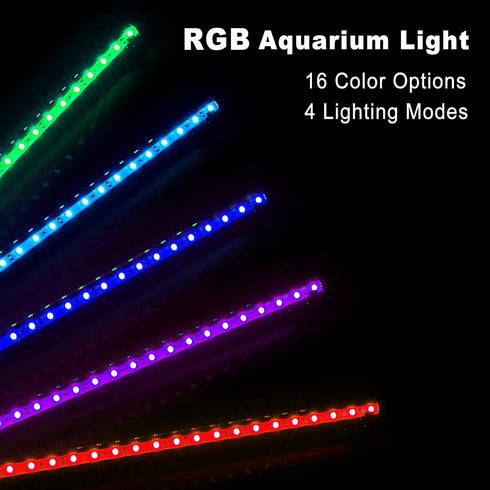 GreenSun Fish Tank Aquarium Light, Submersible LED Lamp, 15 Inch Waterproof Strip with APP Control