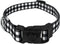 Country Brook Petz Deluxe Black & White Buffalo Plaid Dog Collar, Made in The U.S.A., Extra Small