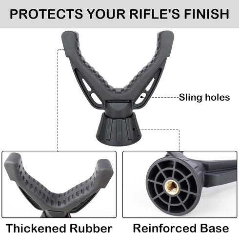 360 Rotating V Yoke Shooting Rest for Rifle Compatible with Shooting Stick Hunting Tripod, Gun Tripod and Monopod