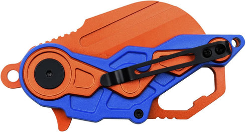 MTECH USA – Spring Assisted Folding Knife – Orange Stainless Steel Wharncliffe Blade, Blue and Orange ABS Handle, Bottle Opener, Tactical, EDC, Self Defense- MT-A1199BOR by MTECH USA
