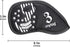 mytag Golf Skull Skeleton Head Cover - Black Leather Headcovers Set for Driver, Fairway Wood, Hybrid, Putter