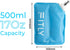 Soft Flask 17 oz (500 ml), Shrink As You Drink Water Bottle for Hydration Pack/Running Vest