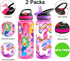 Home Tune Kids Water Drinking Bottle 2 Pack - 23oz, BPA Free, Leak-Proof, Cute Design for Girls & Boys