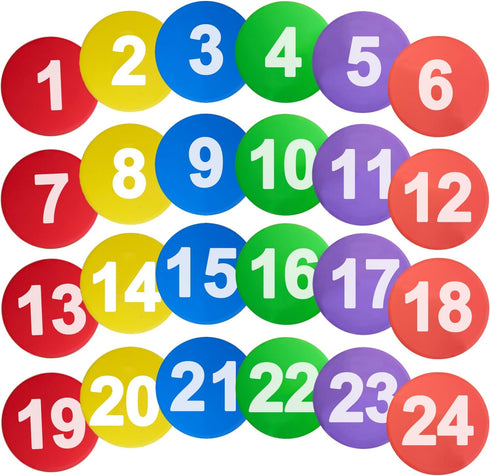 TNZMART Colorful Numbered Football Yard Markers for Soccer Training - Anti-Slip Design