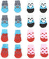 4 Pairs Anti-Slip Dog Socks & Cat Socks with Rubber Reinforcement, Pet Paw Protector for Indoor Wear (L)