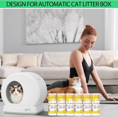 120 Count 18" 12.6" MW-SC01/MW-SC02/MW-LR01,Thick x Cat Litter Box Liners, Replaced Trash Bags Fit for Cat Litter Box