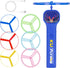 HOMQYTE Rechargeable Disc Launcher with 6 Flying Spinners for Outdoor Activities Game White
