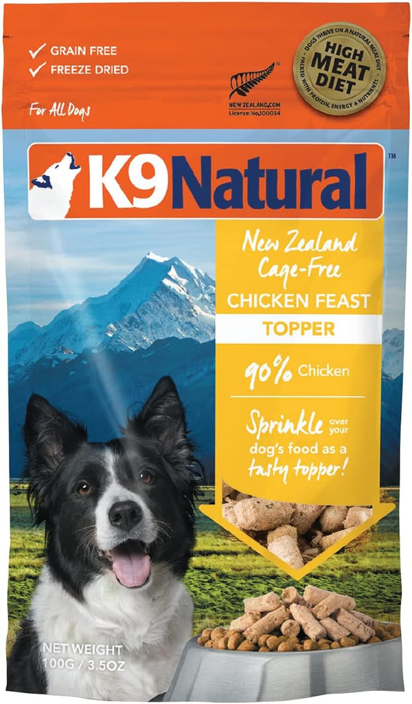 K9 Natural Grain Free Freeze Dried Dog Food Topper - Chicken, 3.5oz