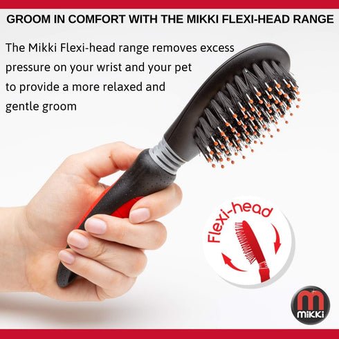 Mikki 3pcs Puppy Dog Grooming Kit - Slicker Brush, Comb, and Flea Comb, Gentle Starter Set