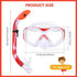 Kids Snorkel Set, Anti-Fog Diving Mask, Swimming Goggles, Dry Top Snorkel Equipment for Youth 5-10 Years