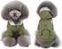 Warm Dog Hooded Trench Coat, Windproof Parka Jacket for Cold Weather (XL, Green)