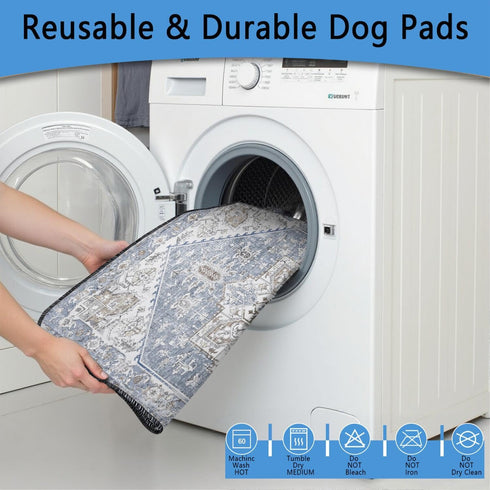 Usnfhcaw 2 Pack, 48x48 Washable Pee Pads for Dogs Absorbent Reusable Puppy Pads Waterproof, Leakproof & Non-Slip