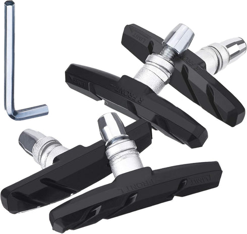 Hotop 2 Pairs V Bike Brake Pads with Hex Nuts and Spacers, 70 mm Set