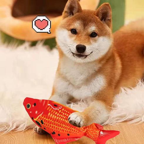 Flopping Fish Electric Moving Dog Toy, Realistic Flopping Fish Rocking Dog Toy, Interactive Pet Toys for Dog Exercise,