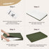 Lesure Outdoor Waterproof Dog Beds for Large Dogs, Washable with Oxford Fabric Surface, Orthopedic Foam Pet Bed,