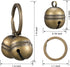 Ripeng Dog Bells for Pet Tracking, 4 Pcs Extra Loud Dog Cat Bells for Collar with Key Rings