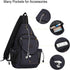 Backpack,Canvas Daypack MOSISO Sling Crossbody Hiking Bag with Anti-theft Pocket, Space Gray