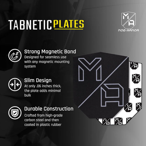 Mob Armor TabNetic Mounting Kit with Adhesive Disc, Durable Metal Plate & High Strength Magnetic Attachment