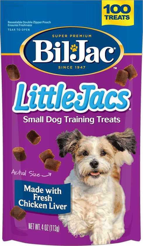 Bil-Jac Little Jacs Small Dog Training Treats - Soft Chicken Liver Treats for Puppy Rewards (10-Pack)