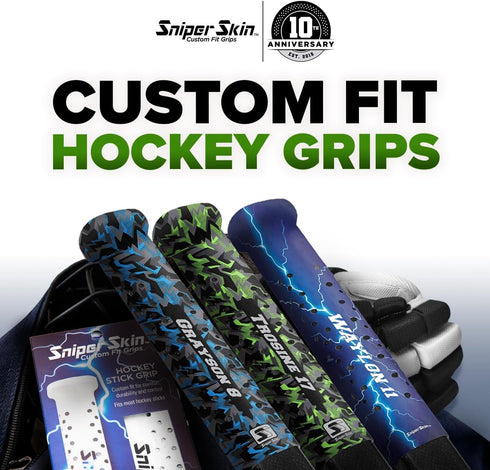 SNIPER SKIN ICT Hockey Grip, Fits Adult & Kids Sticks, Easy Install, Durable, Better Than Hockey Tape