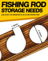 Ghosthorn Fishing Pole Rod Racks, Holds Up to 12 Rods, Wall or Ceiling Mounted Fishing Gear Organizer for Garage Storage