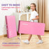 Matladin 6'x3'x1"/8'x3'x1" Folding Gymnastics Mat for Kids, PU Leather Gym Exercise Mats for Tumbling, Cheer, Yoga