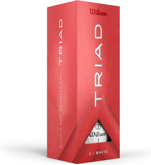 2025 12 WILSON Triad Golf Balls - White, Balls