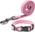 Pink Dog Collar and Leash Set for Medium Dogs, Soft and Breathable, Adjustable with Quick Release Buckle