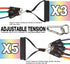 TheFitLife Exercise Resistance Bands with Handles, 5 Fitness Workout Bands, Stackable up to 300 lbs, Training Tubes