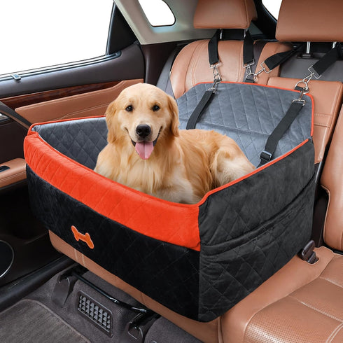 PetsHome Dog Car Seat for Medium Large Dogs, Detachable Washable Pet Booster