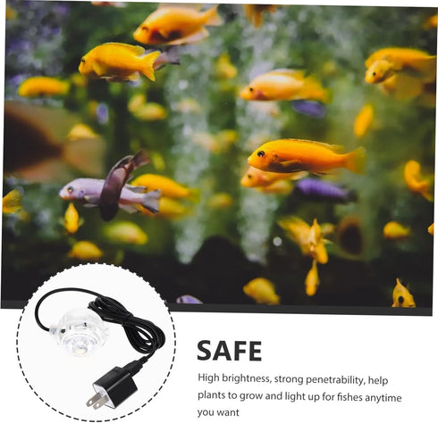 Aquarium Light Fish Tank Spotlight, Underwater LED Spotlight with Suction Cup Lamp for Fish Tank Supplies
