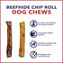 5" 50 Count/1 Pack Pet Factory American Beefhide Chip Rolls Dog Chew Treats - Beef & Chicken Flavor