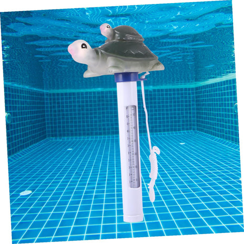 Swimming 0-50c Floating Pool Turtle Thermometer with String for Pools and Hot Tubs, Waterproof Cartoon Bath Temperature