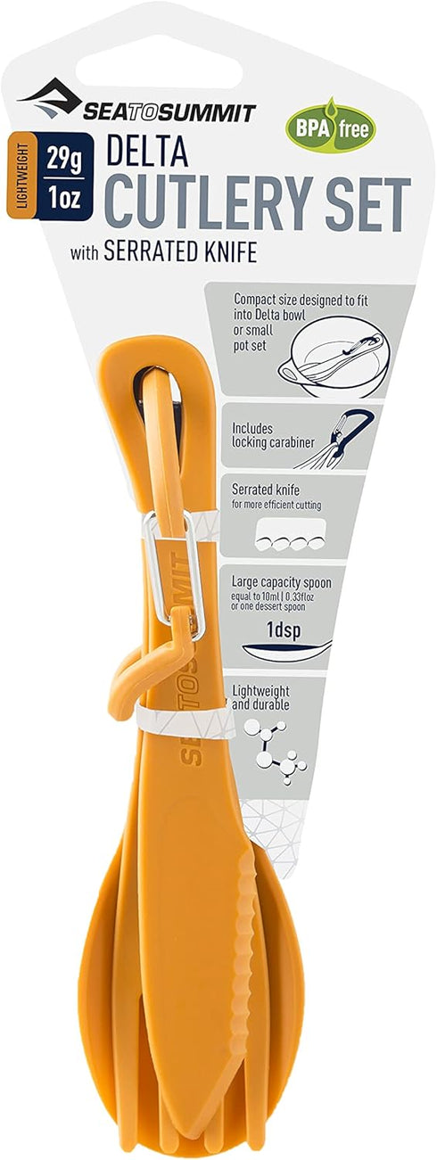 Sea to Summit Delta Cutlery Set, Pindan Orange