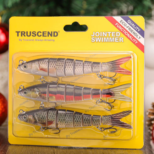 TRUSCEND Easy Catch Swimmax Fishing Lures, Magic Noisy Turbulent Wiggling Action for More Bites, Must-Have
