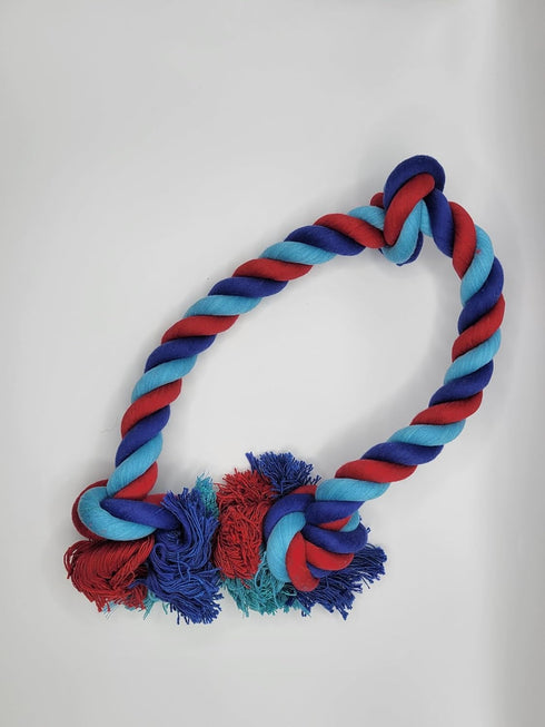 Baxter's Brothers Single Knot Dog Rope Toy Durable Cotton Tug Toy for Aggressive Chewers Great for Teeth Cleaning