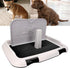 Puppy Dog Potty Tray Pee Pad Holder, Mesh Training Toilet for Small and Medium Dogs, Easy to Clean, Wall for Male Dogs