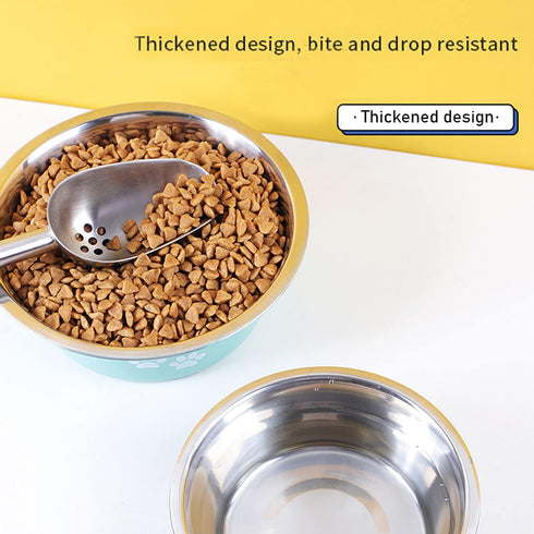 YUDANSI Dog Bowls 2 Pack Medium Large Dogs Feeding Bowls with Non-Slip Silicone Sole, Elevated Pet Feeder (6.6 Cups)