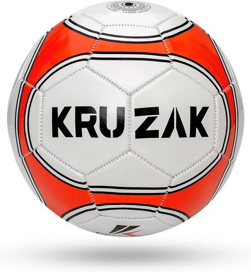Kruzak Premier Striker Size 3 Machine Stitched Soccer Balls for Training, Recreation, Practice for Boys and Girls