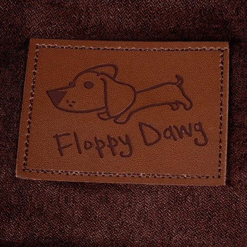 Floppy Dawg Universal Round Dog Bed Replacement Cover, Removable and Machine Washable, Large 36W, Brown