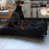 42 Inch Black Dog Crate Bed for Large Dogs, Washable Crate Mats for Dog Cages Up to 90 lbs, Pet Bed Crate Pillows, Tire