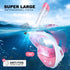 Odoland Snorkeling Packages, Full Face Snorkel Mask for Adults & Youth with Camera Mount, Adjustable Swim Fins