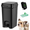 Umtiti Dog Poop Trash Can & Portable Cat Litter Disposal, All-Black ABS Material,