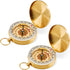 Rovella 2Pcs Metal Camping Survival Compass, Brass Pocket Compass, Glow in The Dark