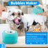3PCS Dog Bath Brush, Shampoo Brush with Adjustable Ring Handle for Short and Long Haired Dogs and Cats (Blue)