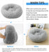 50cm Calming Plush Donut Dog Cat Bed, Soft Round Bed Cushion for Small Dogs Cats, Washable for Improved Sleeping